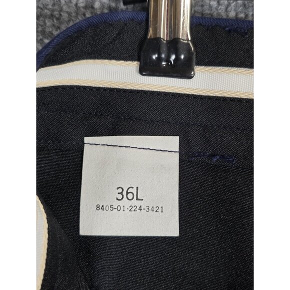 Vintage USAF Dress Pants Mens 36L AF Blue 1608 Poly Wool Tropical Uniform 90s - Picture 7 of 13